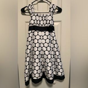 Disorderly Kids Girls Fancy Black and White Dress